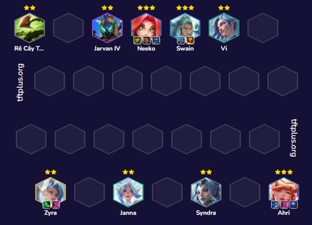 Đội hình Ahri Pha Lê Reroll TFT mùa 15