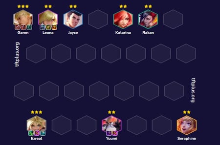Đội hình Garen Công Lý Học Đường Reroll TFT mùa 15