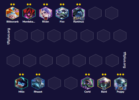 Đội hình Poppy Meep Cực Tốc Reroll TFT mùa 17