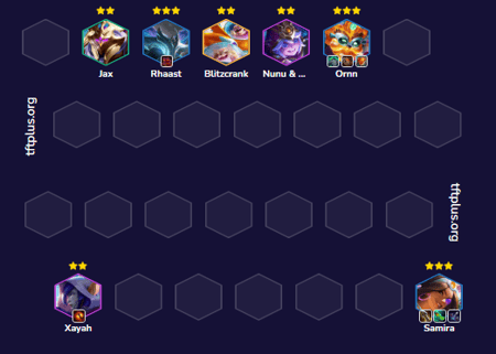 Đội hình Samira Hành Tinh Reroll TFT mùa 17