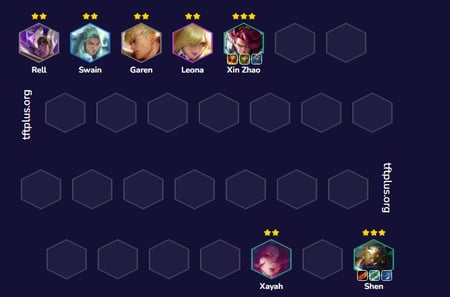 Đội hình Shen Công Kích Hoàng Hôn Reroll TFT mùa 15