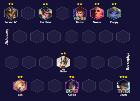 Đội hình Vayne Demacia Reroll Flex TFT mùa 16