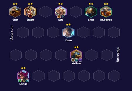 Đội hình Volibear Thánh Ra Vẻ TFT mùa 15