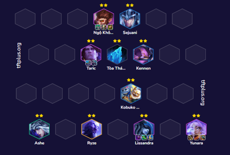 Đội hình Yunara Freljord Ionia TFT mùa 16