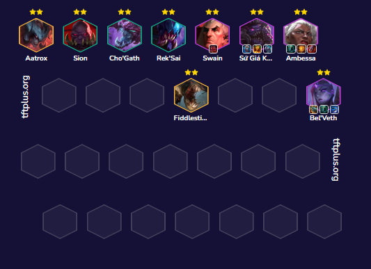 Đội hình Ambessa Bel'Veth Hư Không Flex