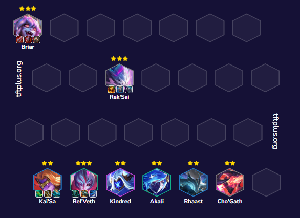 Đội hình Briar Tộc Thượng Cổ Reroll Flex