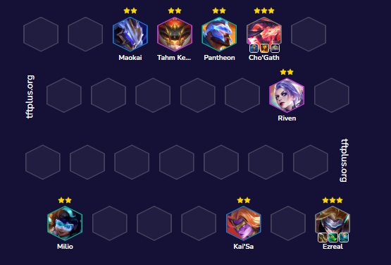 Đội hình Ezreal Cho'Gath Thời Không Đấu Sĩ