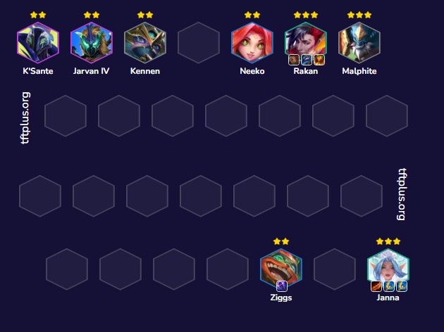 Đội hình Janna Hộ Vệ Reroll