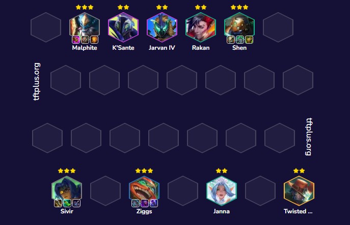 Đội hình Malphite Cự Thạch Khổng Lồ Reroll