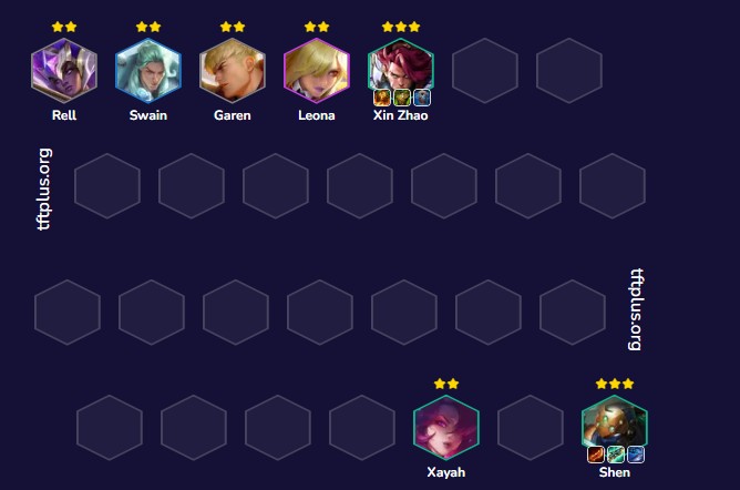 Đội hình Shen Công Kích Hoàng Hôn Reroll