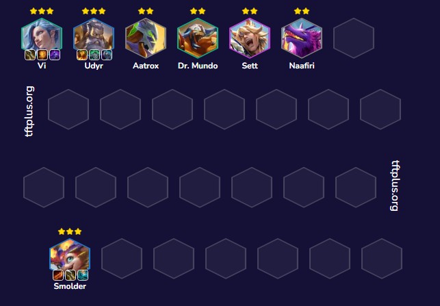 Đội hình Vi Nắm Đấm Thép Reroll