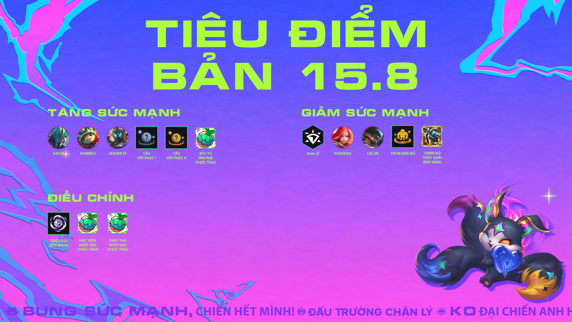 Bản cập nhật DTCL 15.8 ngày 05/11 mới nhất