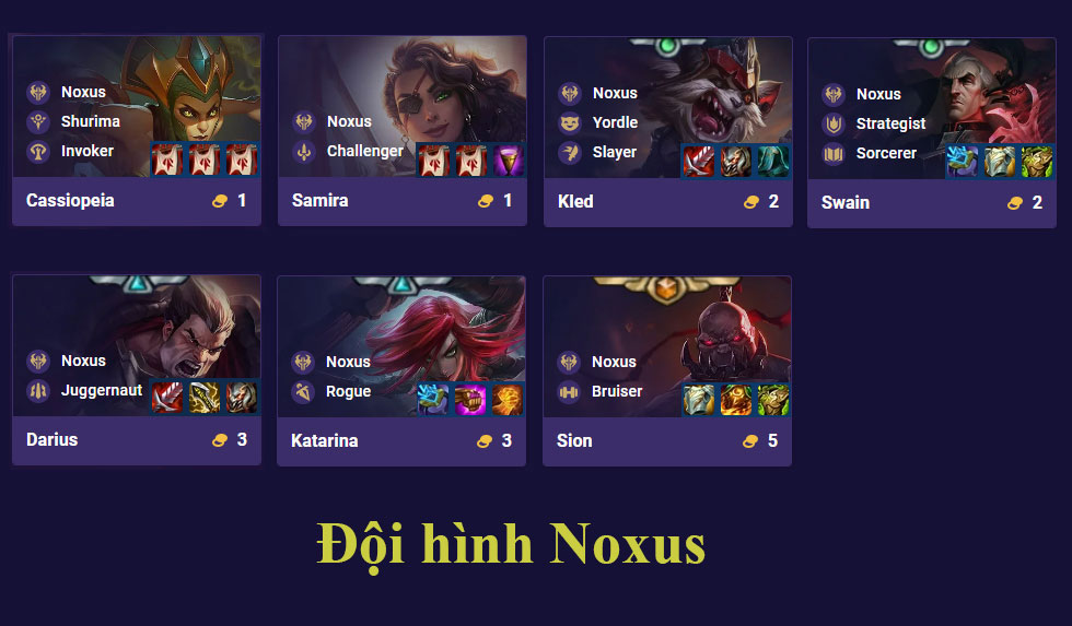 Đội hình Noxus DTCL mùa 9 mới nhất