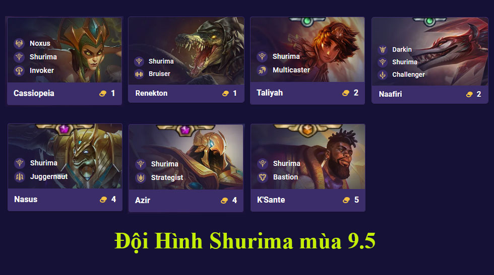 Đội hình Shurima DTCL mùa 9.5 mới mạnh nhất