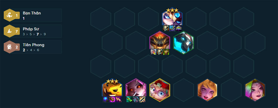 Đội hình Veigar 7 Pháp Sư + Vex