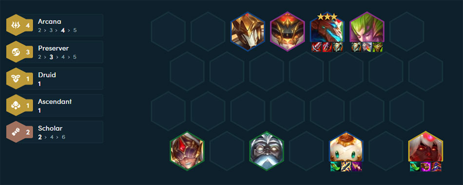 Team comp Wukong Preserver Arcana