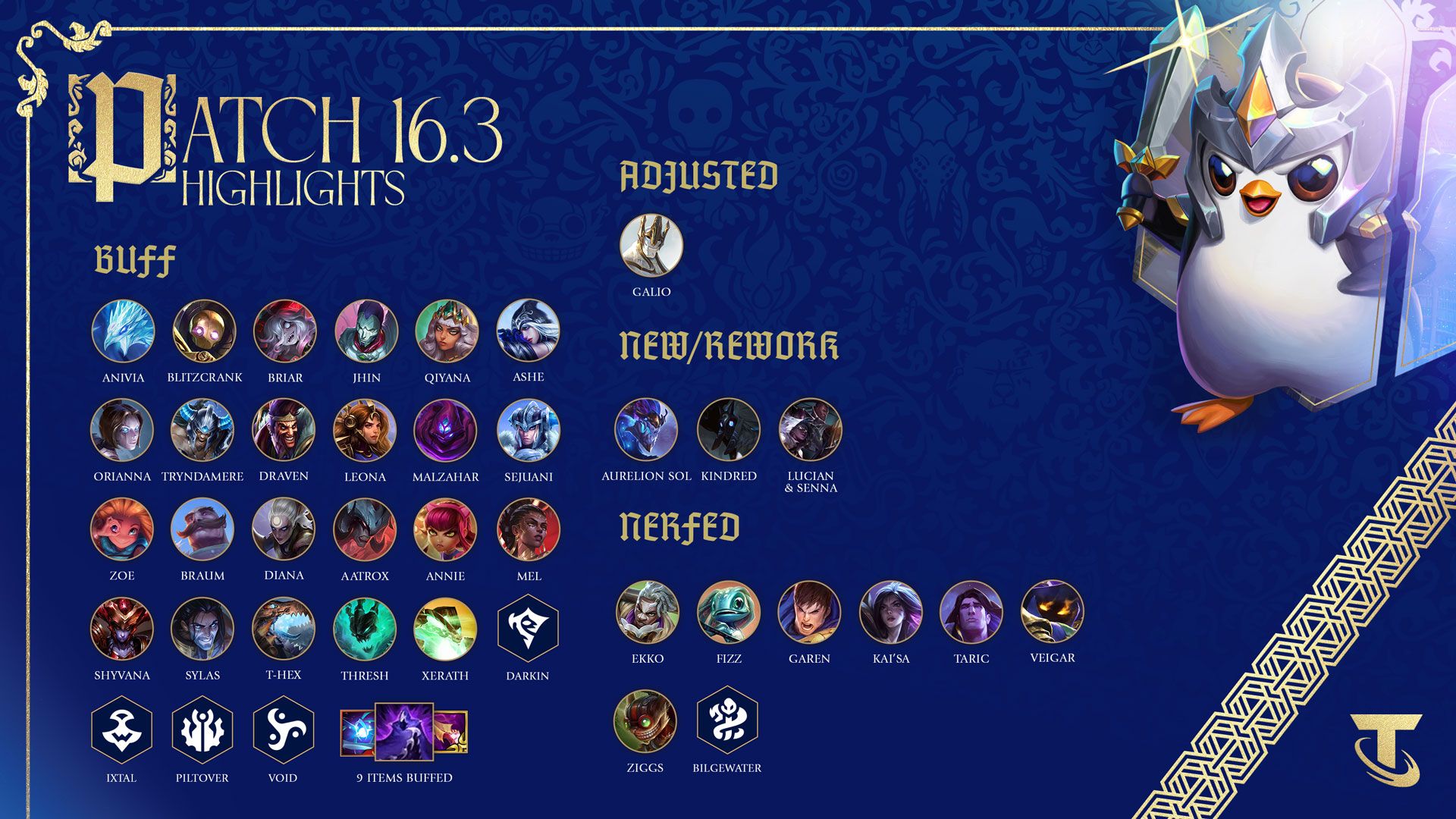 Bản cập nhật DTCL 16.3 ngày 22/01/2026 mới nhất