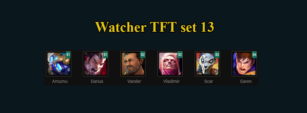 Watcher TFT set 13: Build team comps