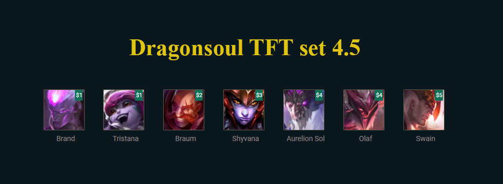 Dragonsoul TFT set 4.5: Build team comps