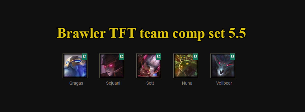 Build TFT Brawler set 5.5 team comp