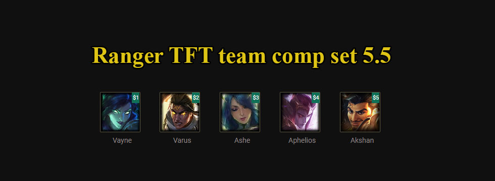 Build TFT Ranger set 5.5 team comp