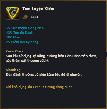 Tam Luyện Kiếm